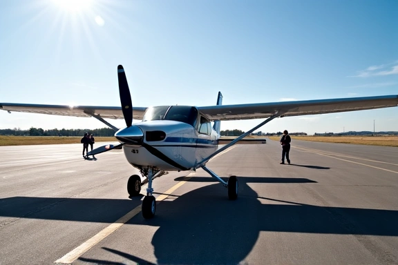 Cessna Caravan aircraft on the ground